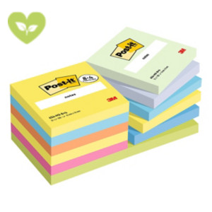 Post-it® Foglietti riposizionabili, Value pack, Collezione Energetic, 76 x 76 mm, Blocchetti da 100 fogli, Colori assortiti vivaci (confezione 8 blocchetti + 4 in omaggio) Post-it® Foglietti riposizionabili, Value pack, Collezione Energetic, 76 x 76 mm, Blocchetti da 100 fogli, Colori assortiti vivaci (confezione 8 blocchetti + 4 in omaggio)