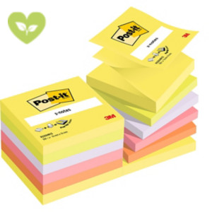 Post-it® Foglietti riposizionabili Z-Notes, 76 x 76 mm, Blocchetti da 100 fogli, Colori limone neon, verde acido, orchidea, rosa guava, arancio acceso (confezione 12 blocchetti) Post-it® Foglietti riposizionabili Z-Notes, 76 x 76 mm, Blocchetti da 100 fogli, Colori limone neon, verde acido, orchidea, rosa guava, arancio acceso (confezione 12 blocchetti)