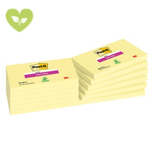 Post-it® Foglietti Super Sticky, 76 x 127 mm, Blocchetti da 90 fogli, Giallo Canary™ (confezione 12 blocchetti) Post-it® Foglietti Super Sticky, 76 x 127 mm, Blocchetti da 90 fogli, Giallo Canary™ (confezione 12 blocchetti)