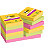 Post-it® Foglietti Super Sticky, Collezione Carnival, 47,6 x 47,6 mm, Blocchetti da 90 fogli, Colori giallo sole, verde lime, rosa power (confezione 12 blocchetti) - 1