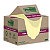 Post-it® Foglietti Super Sticky in carta riciclata al 100%, 76 x 76 mm, Blocchetti da 70 fogli, Giallo Canary™ (confezione 12 blocchetti) - 1