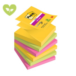 Post-it® Foglietti Super Sticky Z-Notes, Collezione Carnival, 76 x 76 mm, Blocchetti da 90 fogli, Colori giallo sole, verde lime, rosa power (confezione 6 blocchetti) Post-it® Foglietti Super Sticky Z-Notes, Collezione Carnival, 76 x 76 mm, Blocchetti da 90 fogli, Colori giallo sole, verde lime, rosa power (confezione 6 blocchetti)