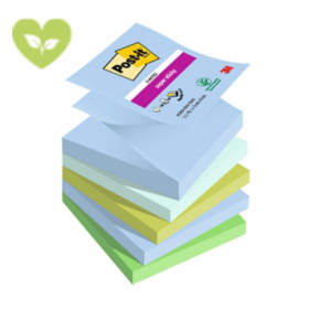 Post-it® Foglietti Super Sticky Z-Notes, Collezione Oasis, 76 x 76 mm, Blocchetti da 90 fogli, Colori blu jeans, verde menta, verde lime, verde trifoglio, verde cristallo di mare (confezione 5 blocchetti) Post-it® Foglietti Super Sticky Z-Notes, Collezione Oasis, 76 x 76 mm, Blocchetti da 90 fogli, Colori blu jeans, verde menta, verde lime, verde trifoglio, verde cristallo di mare (confezione 5 blocchetti)
