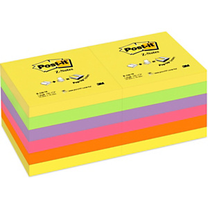 Post-it® Foglietti Z-Notes per dispenser, Blocchi 76 x 76 mm, Collezione colori Arcobaleno, 100 foglietti (confezione 12 pezzi) Post-it® Foglietti Z-Notes per dispenser, Blocchi 76 x 76 mm, Collezione colori Arcobaleno, 100 foglietti (confezione 12 pezzi)