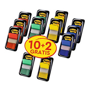 Post-it® Index Offerta Segnapagina riposizionabili Medium, 25 x 43 mm, Dispenser da 50 foglietti, Colori assortiti (confezioni 10 pezzi + 2 pezzi compresi nel prezzo) Post-it® Index Offerta Segnapagina riposizionabili Medium, 25 x 43 mm, Dispenser da 50 foglietti, Colori assortiti (confezioni 10 pezzi + 2 pezzi compresi nel prezzo)