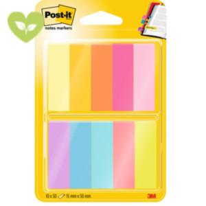 Post-it® Index Segnapagina riposizionabili in carta, 12,7 x 44 mm, Blocchetti da 50 foglietti, Colori assortiti Neon (confezione 10 blocchetti) Post-it® Index Segnapagina riposizionabili in carta, 12,7 x 44 mm, Blocchetti da 50 foglietti, Colori assortiti Neon (confezione 10 blocchetti)