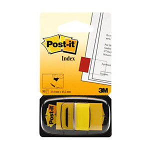 Post-it® Index Segnapagina riposizionabili Medium, 25 x 43 mm, Dispenser da 50 foglietti, Giallo