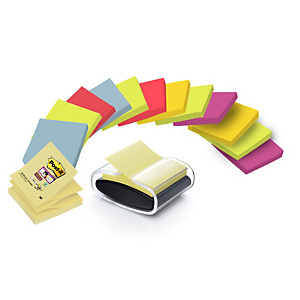 Post-it® Kit completo PRO-B Dispenser da scrivania per foglietti adesivi Z-Notes con foglietti riposizionabili Z-Notes, Blocchi 76 x 76 mm, Colori assortiti, Confezione da 14 pezzi Post-it® Kit completo PRO-B Dispenser da scrivania per foglietti adesivi Z-Notes con foglietti riposizionabili Z-Notes, Blocchi 76 x 76 mm, Colori assortiti, Confezione da 14 pezzi