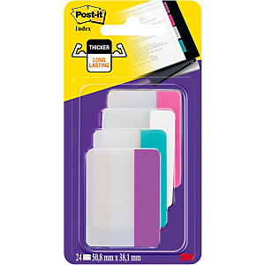 Post-it® Marcadores rígidos grandes de 50,8 x 38 mm en colores variados Paquete de 4 x 6 686-PWAV