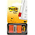 Post-it® Marcapáginas mediano de 25,4 x 43,2 mm en naranja Paquete de 50 con dispensador 680-4 - 1