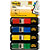 Post-it® Marcapáginas pequeños de 11,9 x 43,1 mm en colores variados Paquete de 4 x 35 con dispensadores 683-4 - 1
