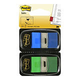 Post-it® Marcapáginas medianos 25,4 x 43,2 mm azul y verde 2 x 50 doble paquete con dispensadores 680-GB2EU Post-it® Marcapáginas medianos 25,4 x 43,2 mm azul y verde 2 x 50 doble paquete con dispensadores 680-GB2EU
