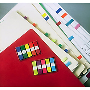 Post-it Marque-pages souples 11,9 x 43,1 mm - 4 couleurs assorties (Rouge, Bleu, Jaune, Vert) - 4 x 35 index