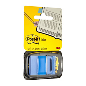 Post-it Marque-pages souples 25 x 43,2 mm - 50 index bleu