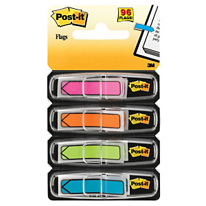 Post-it Marque-pages souples flèches 11,9 x 43,1 mm - 4 couleurs assorties (Jaune, Anis, Rose, Turquoise) - 4 x 24 index Post-it Marque-pages souples flèches 11,9 x 43,1 mm - 4 couleurs assorties (Jaune, Anis, Rose, Turquoise) - 4 x 24 index
