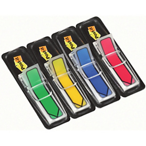 Post-it Marque-pages souples flèches 11,9 x 43,1 mm - 4 couleurs assorties (Rouge, Bleu, Jaune, Vert) - 4 x 24 index Post-it Marque-pages souples flèches 11,9 x 43,1 mm - 4 couleurs assorties (Rouge, Bleu, Jaune, Vert) - 4 x 24 index