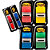 POST-IT Marque-pages taille moyenne 25,4 x 43,2 mm 4 paquets x 50 flèches adhésives petite taille 11,9 x 43,2 mm 2 paquets x 24 couleurs assorties avec distributeurs 680-P6 (lot) - 12