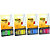 POST-IT Marque-pages taille moyenne 25,4 x 43,2 mm 4 paquets x 50 flèches adhésives petite taille 11,9 x 43,2 mm 2 paquets x 24 couleurs assorties avec distributeurs 680-P6 (lot) - 8