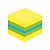 Post-it® Mini cubo di foglietti, 51 x 51 mm, 400 fogli, Colori limone neon, verde lime, blu paradiso - 2