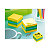Post-it® Mini cubo di foglietti, 51 x 51 mm, 400 fogli, Colori limone neon, verde lime, blu paradiso - 3
