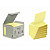 Post-it Mini-tour de notes adhésives papier recyclé Z-Notes jaune 76 x 76 mm - 6 blocs de 100 feuilles - 1