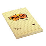 Post-it® Notas Adhesivas Cuadriculadas, 102 x 152 mm, Amarillo Pastel Post-it® Notas Adhesivas Cuadriculadas, 102 x 152 mm, Amarillo Pastel