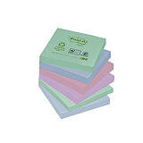 Post-it® Notas adhesivas recicladas, bloques 76 x 76 mm, colección de colores variados Pastel Rainbow, 100 hojas Post-it® Notas adhesivas recicladas, bloques 76 x 76 mm, colección de colores variados Pastel Rainbow, 100 hojas