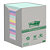Post-it® Notas adhesivas recicladas en torre, colección Nature, bloques 76 x 76 mm, 100 hojas, colección de colores surtidos - 1