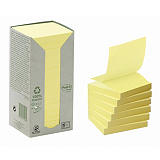 Post-it® Notas adhesivas Z-Notes recicladas en torre, bloques 76 x 76 mm, amarillo, 100 notas Post-it® Notas adhesivas Z-Notes recicladas en torre, bloques 76 x 76 mm, amarillo, 100 notas