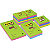 Post-it Notes Repositionnables Super Sticky Lignées Rectangle 125 x 200mm Arc-en-ciel - lot de 4 blocs de 45 Feuilles - 2