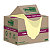 Post-it Notes repositionnables Super Sticky recyclées 76 x 76 mm - Jaune - Lot 12 blocs de 70 feuilles - 2