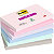 Post-it Notes repositionnables Super Sticky Soulful 76 x 127 mm - Assorties - Lot 6 blocs de 90 feuilles - 1
