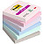 Post-it Notes repositionnables Super Sticky Soulful 76 x 76 mm - Assorties - Lot 6 blocs de 90 feuilles - 1