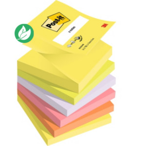 Post-it Notes repositionnables Z-Notes 76 x 76 mm - Assorties Néon - Lot 12 blocs de 100 feuilles Post-it Notes repositionnables Z-Notes 76 x 76 mm - Assorties Néon - Lot 12 blocs de 100 feuilles