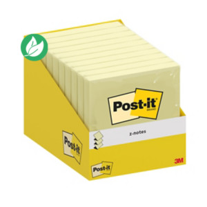 Post-it Notes Repositionnables Z-Notes Super Sticky carrées Jaune 76 x 76 mm - Bloc de 100 feuilles Post-it Notes Repositionnables Z-Notes Super Sticky carrées Jaune 76 x 76 mm - Bloc de 100 feuilles