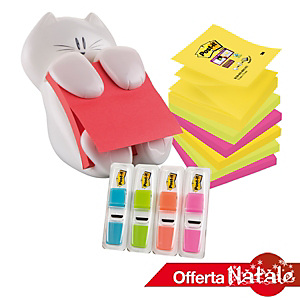 Post-it® Offerta Natale 1 dispenser per foglietti riposizionabili Z-Notes Gatto + 6 blocchi di foglietti Super Sticky Z-Notes Rio de Janeiro + 4 confezioni di Index Small Segnapagina colori brillanti Post-it® Offerta Natale 1 dispenser per foglietti riposizionabili Z-Notes Gatto + 6 blocchi di foglietti Super Sticky Z-Notes Rio de Janeiro + 4 confezioni di Index Small Segnapagina colori brillanti