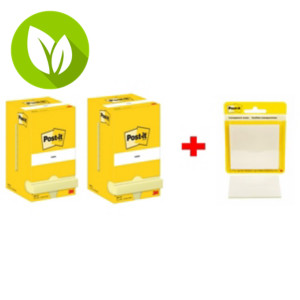 Post-it® Pack Ahorro 2 paquetes de 12 bloques notas adhesivas 654 CY 76 x 76 mm, Amarillo, 100 hojas + 1 bloc de notas adhesivas, 73 x 73 mm, 36 hojas, plástico transparente GRATIS Post-it® Pack Ahorro 2 paquetes de 12 bloques notas adhesivas 654 CY 76 x 76 mm, Amarillo, 100 hojas + 1 bloc de notas adhesivas, 73 x 73 mm, 36 hojas, plástico transparente GRATIS