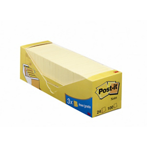 Post-it Pack Avantage de 24 blocs 100 Feuilles Notes Repositionnables Classiques en Carré Jaune, 76 x 76 mm Post-it Pack Avantage de 24 blocs 100 Feuilles Notes Repositionnables Classiques en Carré Jaune, 76 x 76 mm