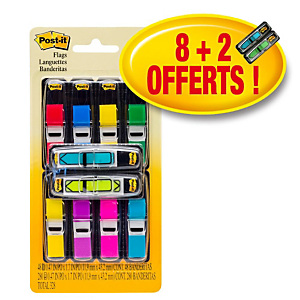 Post-it Paquet de 8 x 35 marque-pages petit format + un paquet offert de 2 x 24 flèches adhésives petit format Couleurs Assorties avec distributeurs 683-VAD1 Post-it Paquet de 8 x 35 marque-pages petit format + un paquet offert de 2 x 24 flèches adhésives petit format Couleurs Assorties avec distributeurs 683-VAD1