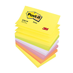 Post-it® R-350 Z-Notas Bloques 76 x 127 mm, Colección Rainbow, 100 hojas Post-it® R-350 Z-Notas Bloques 76 x 127 mm, Colección Rainbow, 100 hojas