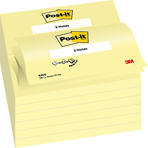 Post-it® R350 Canary Yellow™ Z-Notas Bloques 76 x 127 mm, amarillo canario, 100 hojas Post-it® R350 Canary Yellow™ Z-Notas Bloques 76 x 127 mm, amarillo canario, 100 hojas