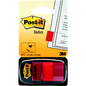 Post-it® Segnapagina Index Medio 25,4 x 43,2 mm Rosso Confezione da 50 pezzi con Dispenser 680-1 Post-it® Segnapagina Index Medio 25,4 x 43,2 mm Rosso Confezione da 50 pezzi con Dispenser 680-1