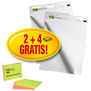 Post-it® Super Sticky 559P Blocco per lavagna a fogli mobili, 635 x 762 cm, Bianco, 30 fogli, 2 + 4 blocchetti di foglietti adesivi Meeting GRATIS Post-it® Super Sticky 559P Blocco per lavagna a fogli mobili, 635 x 762 cm, Bianco, 30 fogli, 2 + 4 blocchetti di foglietti adesivi Meeting GRATIS