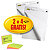 Post-it® Super Sticky 559P Pack Ahorro Bloc para caballete de rotafolios, pack de 2 + 4 blocs para notas de reuniones GRATIS, 635 x 762 cm, 30 hojas, blanco - 1