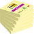 Post-it® Super Sticky 654-6SSCY Canary Yellow™ Notas Adhesivas Bloques 76 x 76 mm, amarillo canario, 90 hojas - 1
