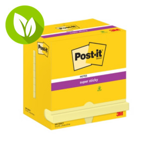 Post-it® Super Sticky 655-12SSCY Canary Yellow™ Notas Adhesivas Bloques 76 x 127 mm, amarillo canario, 90 hojas Post-it® Super Sticky 655-12SSCY Canary Yellow™ Notas Adhesivas Bloques 76 x 127 mm, amarillo canario, 90 hojas