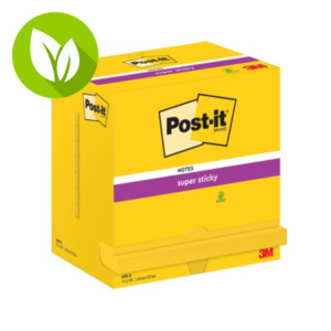 Post-it® Super Sticky 655-S Notas Adhesivas Bloques 76 x 127 mm, Amarillo Intenso, 90 hojas Post-it® Super Sticky 655-S Notas Adhesivas Bloques 76 x 127 mm, Amarillo Intenso, 90 hojas