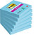 Post-it® Super Sticky Bloc de notas, 76 x 76 mm, azul intenso, 90 hojas - 1