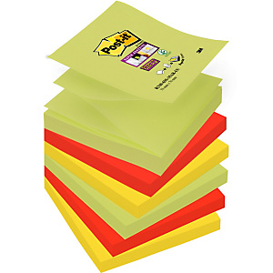 Post-it® Super Sticky, Foglietti per Dispenser, Blocco 76 x 76 mm, Colori Assortiti Collezione Marrakesh, 90 foglietti Post-it® Super Sticky, Foglietti per Dispenser, Blocco 76 x 76 mm, Colori Assortiti Collezione Marrakesh, 90 foglietti