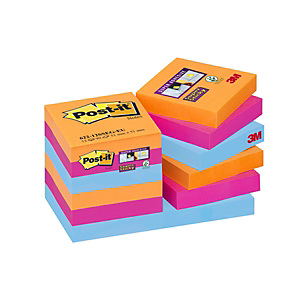 Post-it® Super Sticky Notas Adhesivas Bloques 51 x 51 mm, Colección Bangkok, 90 hojas Post-it® Super Sticky Notas Adhesivas Bloques 51 x 51 mm, Colección Bangkok, 90 hojas